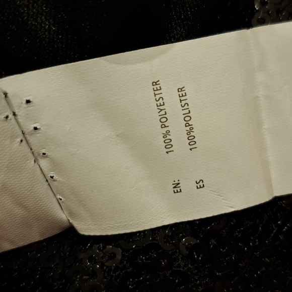 Charlotte Russe Black Sequined Faux Wrap Mini Dress - Picture 11 of 12